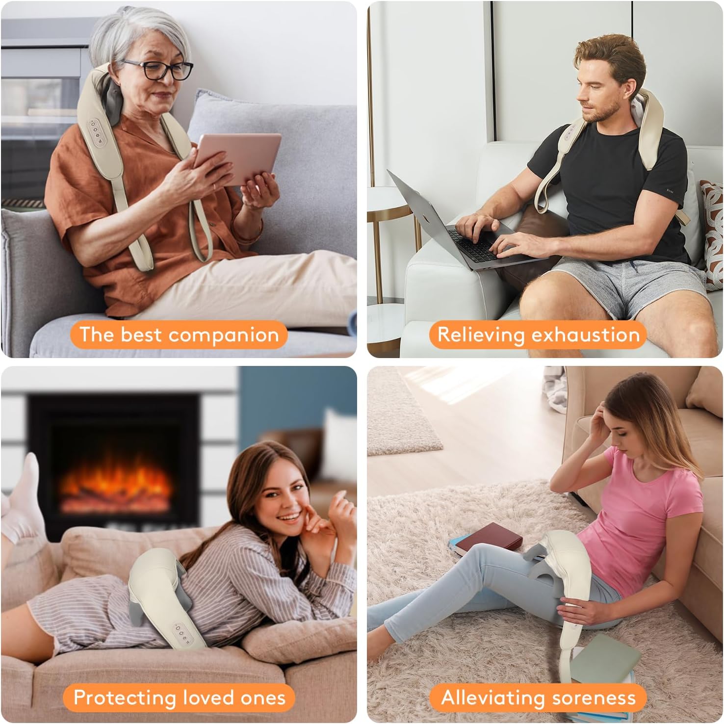 CLMTAS Shiatsu Neck and Shoulder Massager – The Best Companion for Relieving Exhaustion, Alleviating Soreness, and Protecting Loved Ones with Soothing Heat Therapy.